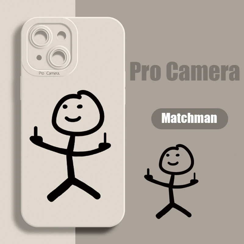 Cartoon Matchman Phone Case For iPhone