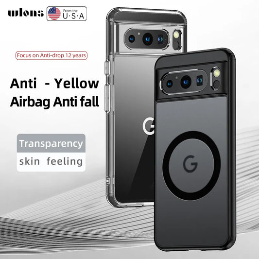 For Google Pixel Case Airbags Shockproof Magnetic Wireless Charging