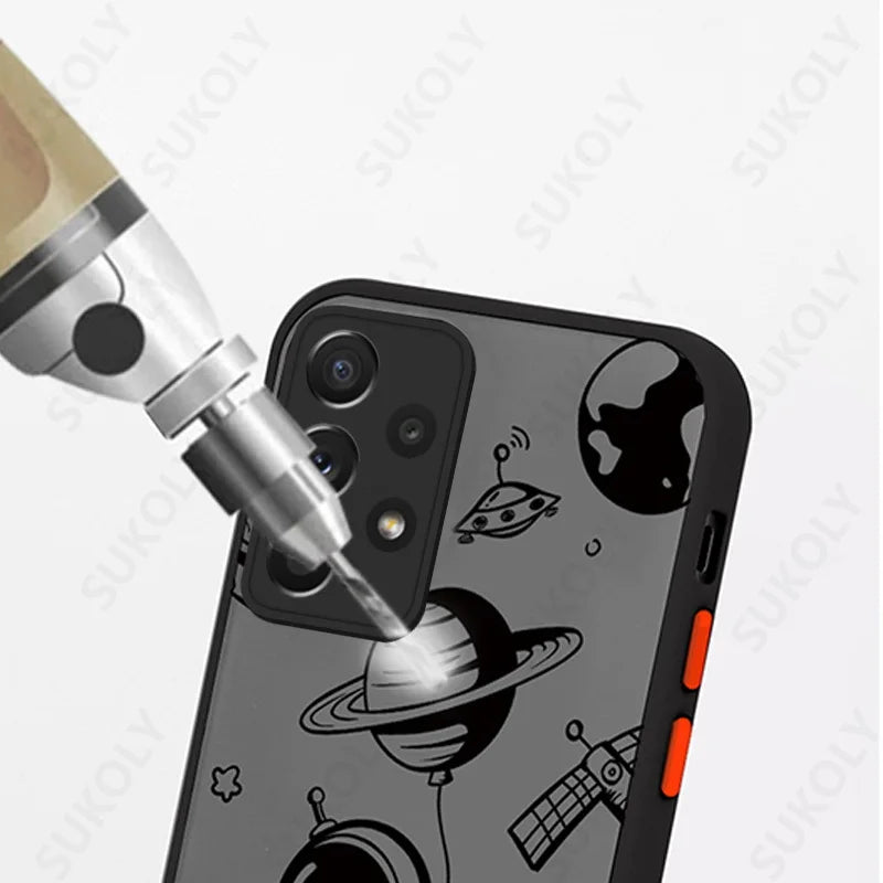 Cute Space Astronaut Phone Case For Samsung Galaxy