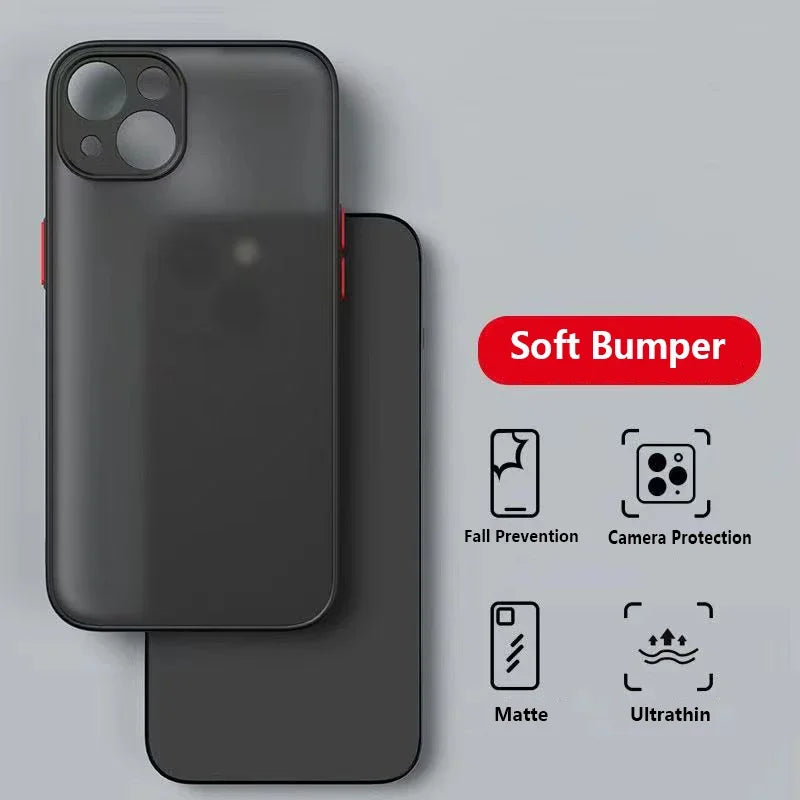 Luxury Clear Hard PC Matte Phone Case For iPhone