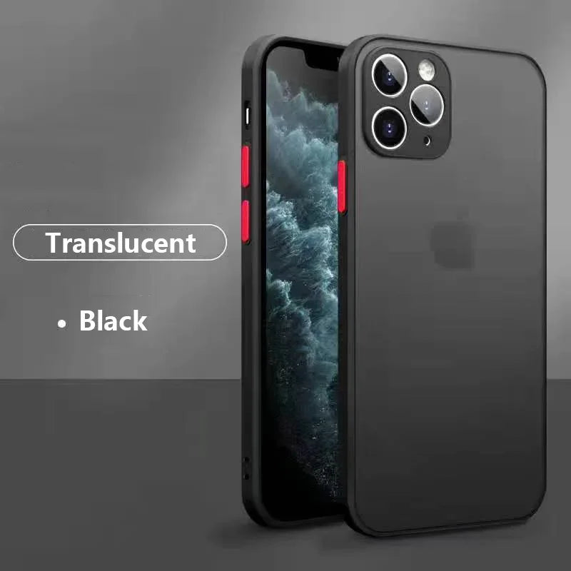 Luxury Clear Hard PC Matte Phone Case For iPhone