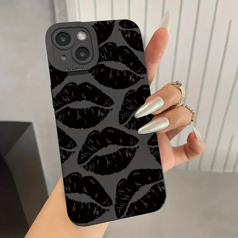 Lip Printed Phone Case For iPhone